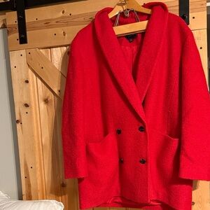Ann Taylor Vibrant Red Pea Coat